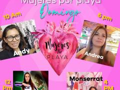 Cartel domingo. Facebook Mujeres por playa.