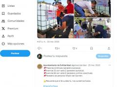 Publicación sobre la utilización de lavamanos en paraderos. Ayuntamiento de Solidaridad.