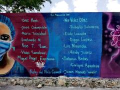 Segunda lista con nombres en el memorial realizado por el Colectivo X Pinta. Fotografía: Facebook X Pinta.