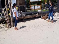 Revisión de playas, Solidaridad, Quintana Roo. Fotografía: Facebook Mirella Díaz.