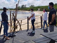 Recorrido en Playa Punta Esmeralda, Quintana Roo. Fotografía: Facebook Mirella Díaz.