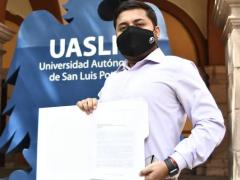 Presidente del organismo estudiantil FUP, Óscar Alan Patiño Sanjuaner. Fotografía: Martín Báez