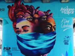 Fotografía de mural en el Distribuidor Juárez de San Luis Potosí.