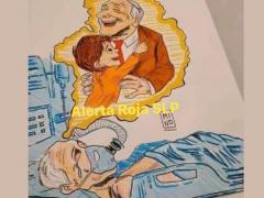 Ilustración  Nos estamos quedando sin abuelos, sin tíos y algunos hasta sin padres. Imágen que hace alusión a la pérdida de la generación de adultos mayores por causa de la COVID-19. Facebook Alerta Roja San Luis Potosí.