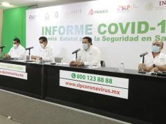 Rueda de prensa sobre jornada de vacunación. Fotografía La Jornada San Luis.