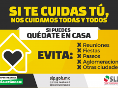 Infografía Si puedes quédate en casa. Twitter Gobierno de SLP.