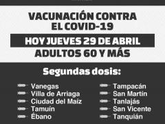 Anuncio sobre la campaña de vacunación