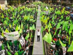 Candidato ante militantes en cierre de campaña en SLP. Televalles.