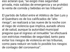 Nota del periódico Acción.