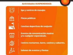 Infografía Actividades suspendidas. Facebook Omar Niño San Luis.