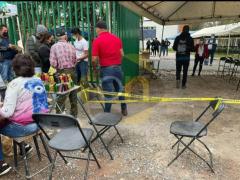 Ingreso al centro de vacunación, SLP. Facebook Omar Niño San Luis.