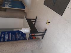 Puesto de sanitización, UASLP. Fotografía: Flor Mariela Hernández Mendoza.