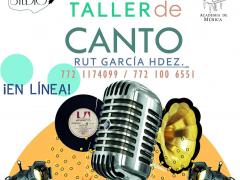 Anuncio Taller de Canto Rut García Hernández. Facebook Academia Mudica de Viena.