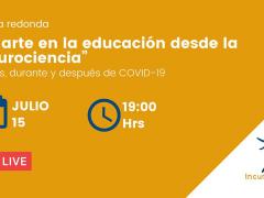 Anuncio: El arte en la educación desde la neurociencia. Facebook Incursionarte.