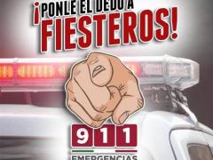 Aviso ¡Ponle el dedo a fiesteros¡ 911 Emergencias.