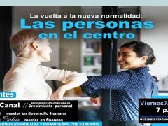 Flyer La vuelta a la nueva normalidad: Las personas en el centro. Facebook Hope Canal.