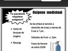 Flyer Oxígeno medicinal.