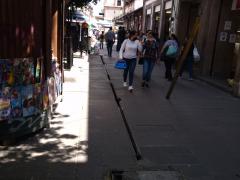 Calle Hidalgo, Centro Histórico, San Luis Potosí. Fotografía: Lía Fernanda Rodríguez Cerrillo.