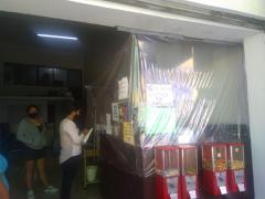 Medidas sanitarias, Cyber Café, Calle de Bustamante, Matehuala, San Luis Potosí. Fotografía: Lía Fernanda Rodríguez Cerrillo.