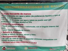 Recomendaciones de salud, estacionamiento San Luis Potosí. Fotografía: Francisco Eugenio Ruiz Montes.