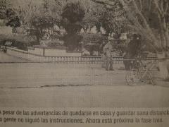 Fase 3 da inicio debido a que la población local no acató las indicaciones de aislamiento. Fotografía: Francisco Eugenio Ruiz Montes.