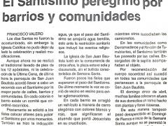 El Santísimo peregrinó por barrios y comunidades de Cerritos, SLP. Nota Plurinominal.