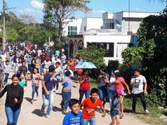 Chontales durante novillona en honor a San Lorenzo, Mazateupa, Nacajuca, Tabasco. Fotografía: Tabasco Hoy.