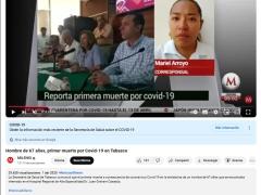 Noticia sobre primer fallecimiento. YouTube: Milenio Noticias.