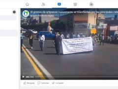Manifestación de artesanos tlaxcaltecas. Facebook: Imagen Plataforma Digital.