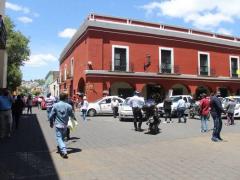 Calles cerradas por manifestaciones de artesanos en Tlaxcala. Fotografía: Archivo El Sol de Tlaxcala