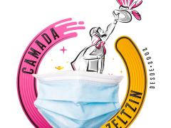 Logo con cubrebocas de la Camada Zeltzin.