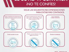 Infografía El COVID-19 continúa. Facebook Dr. Óscar Xicohténcatl Pérez.