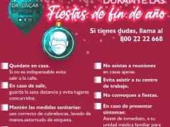 Infografía Evitemos más contagios durante las Fiestas de fin de año. Facebook Dr. Óscar Xicohténcatl Pérez.