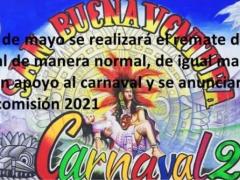 Anuncio del día en el que se realizaría el carnaval.