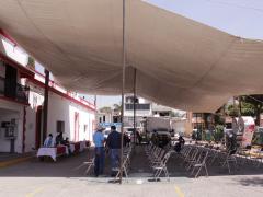 Espacio destinado para la jornada de pruebas rápidas. Fotografía: Joshua Vázquez Rugerio.