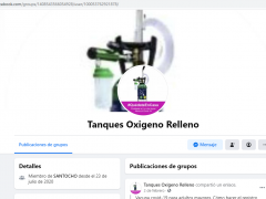 Perfil “Tanques Oxigeno Relleno”. Facebook: Joshua Vázquez Rugerio.