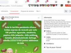 Aviso: Oferta verduras a precio reducido por la pandemia. Facebook: Arturo Fernández Herrera.