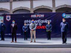 Presentación del programa Hacemos equipo contra el COVID-19. Fotografía: Cuarto de Guerra.