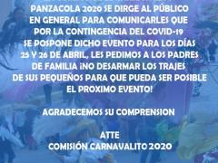 Comunicado de la Comisión del Carnavalito Panzacola 2020.