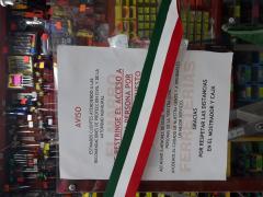 Aviso Estimados clientes atendiendo a las recomendaciones de Protección Civil y de la autoridad municipal. Fotografía: Felipe de Jesús Szymanski Martínez.