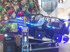 Juego mecánico con medidas de salubridad, Centro comercial Altama City Center, Tampico, Tamaulipas. Fotografía: Felipe Szymanski Martínez.