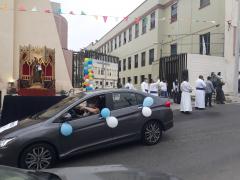 Peregrinación de San José por parte de diferentes parroquias y el Seminario Conciliar de Tampico. Fotografía: Felipe de Jesús Szymanski Martínez.