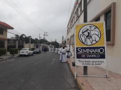 Cartel Seminario de Tampico “Formando sacerdotes al estilo de Jesús”. Fotografía: Felipe de Jesús Szymanski Martínez.