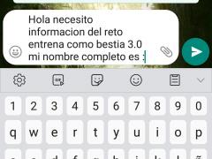 Solicitud de información sobre el curso, vía WhatsApp. Fotografía: Felipe de Jesús Szymanski Martínez.