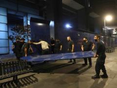 Policías amurallando, Veracruz. Fotografía: Big News