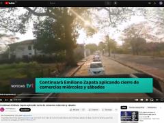 Nota sobre cierre de comercios en Emiliano Zapata.