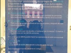 Medidas preventivas de contagio, BVA Xalapa. Fotografía: María del Rosario Delgado Escudero