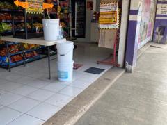 Medidas de prevención implementadas, por "Super Heidi Ticul", Yucatán. Fotografía: Valeria Margarita Carrillo Cervantes