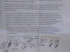 Carta de operadores al Gobernador del Estado de Yucatán. Fotografía: Telesur Yucatán.
