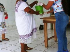 Entrega de comida, Cantamayec, Yucatán. Fotografía: Facebook Grissy Chanmay.